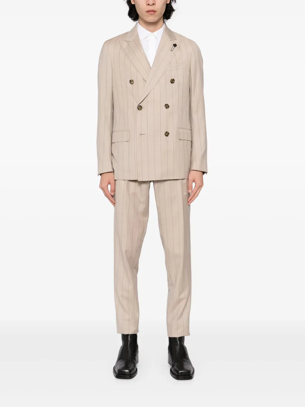 Lardini striped double breasted suit | Double  Breasted Suits | Image 2