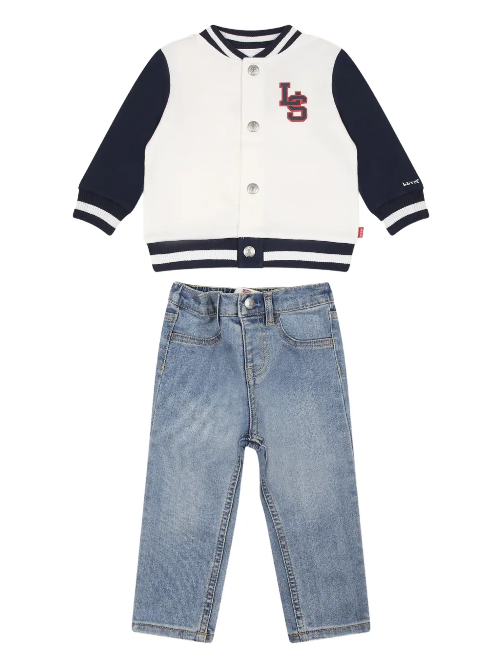 Levi's Kids Bomberjack T-shirt en jeans Wit