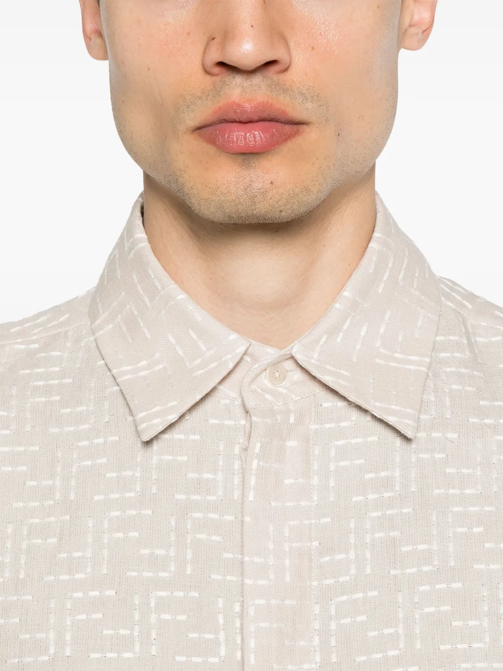 FENDI all-over FF-jacquard Shirt | Neutrals | FARFETCH FENDI all-over FF-jacquard Shirt | Neutrals | FARFETCH