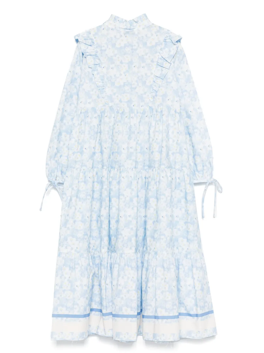 Philosophy Di Lorenzo Serafini Kids Jurk met bloemenprint Blauw