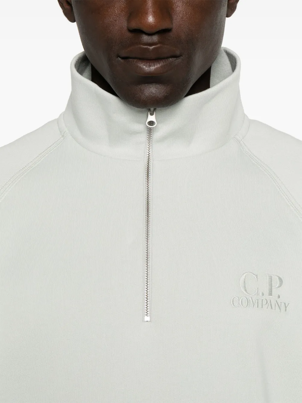 C.P. Company logo-embroidered sweatshirt Grijs