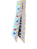 Hermès Pre-Owned 20th Century Parures Des Maharajas Silk Twilly Scarf scarves - Blue