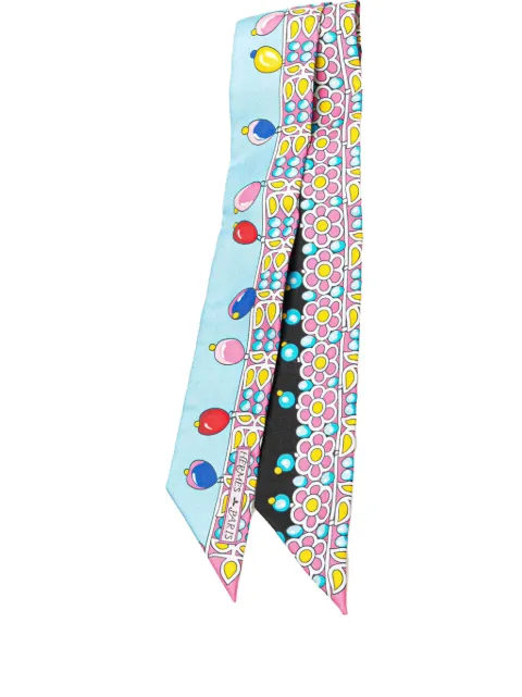Hermès Pre-Owned mascada 20th Century Parures Des Maharajas Silk Twilly Scarf
