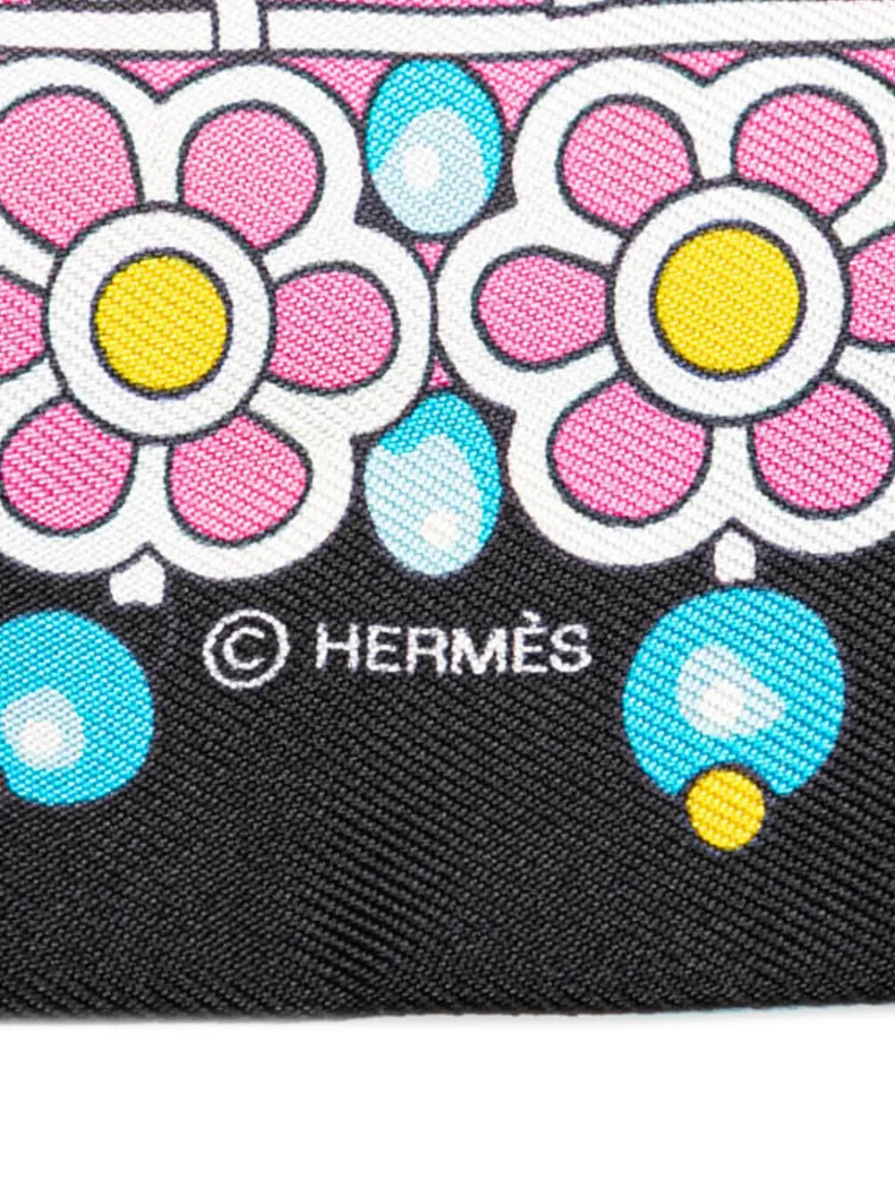 Pre-owned Hermes 20th Century Parures Des Maharajas Silk Twilly Scarf Scarves In Blue