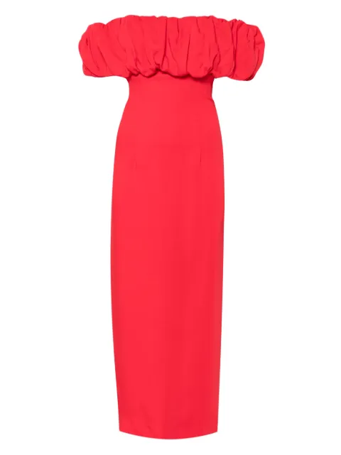Rowen Rose vestido midi con cuello Bardot
