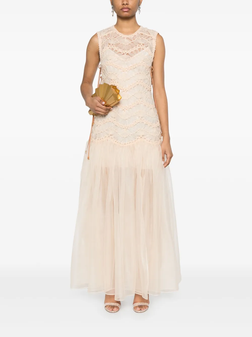 Shop Zimmermann Illuminate Maxi Dress In Neutrals