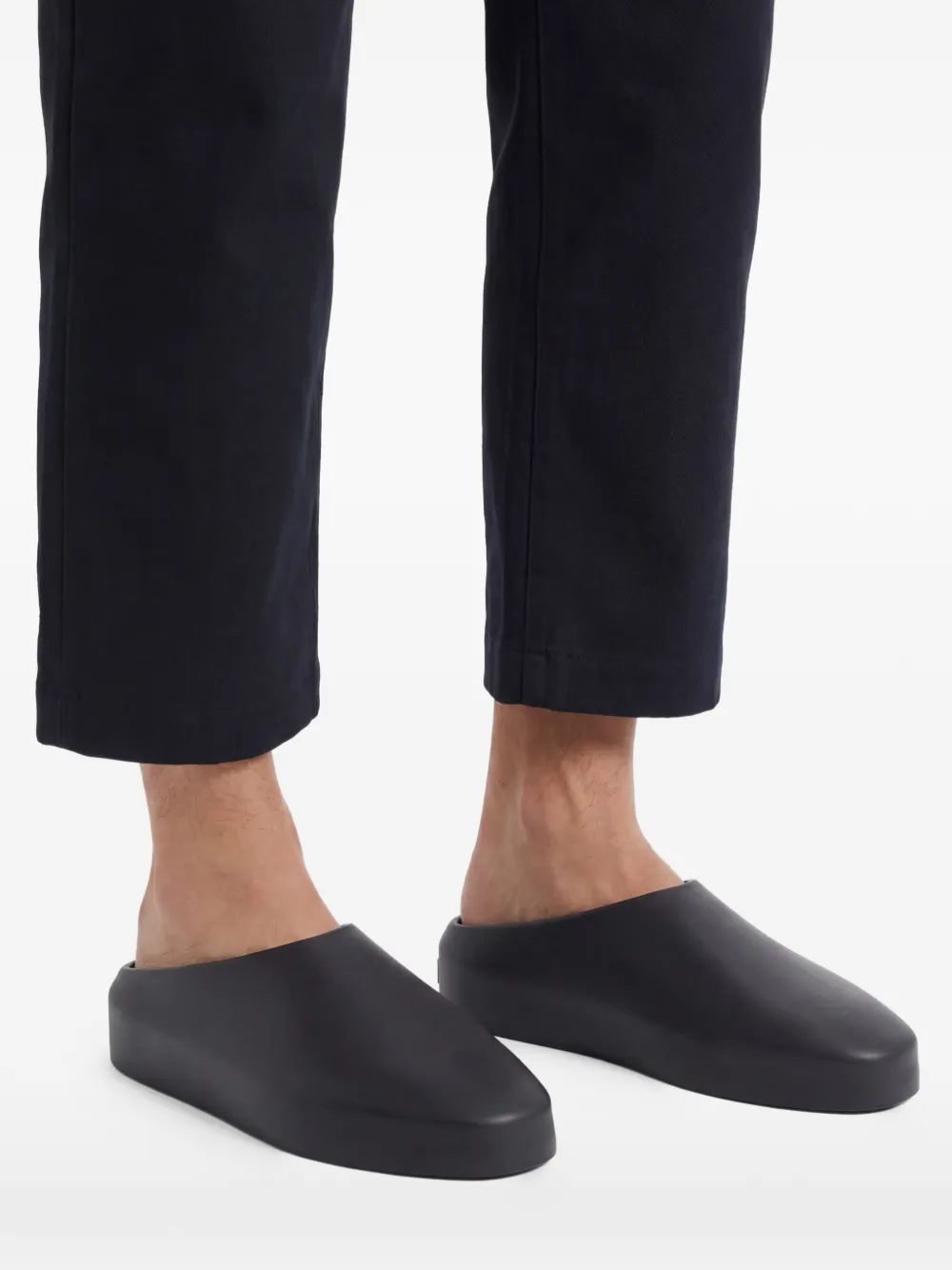Fear Of God Slippers met logopatch Zwart
