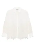 ERMANNO FIRENZE floral-embroidered shirt - Neutrals