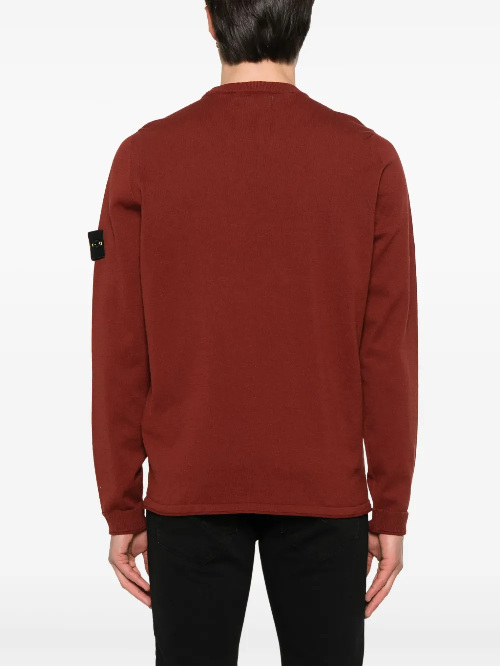 Stone Island Trui met Compass-logopatch Bruin