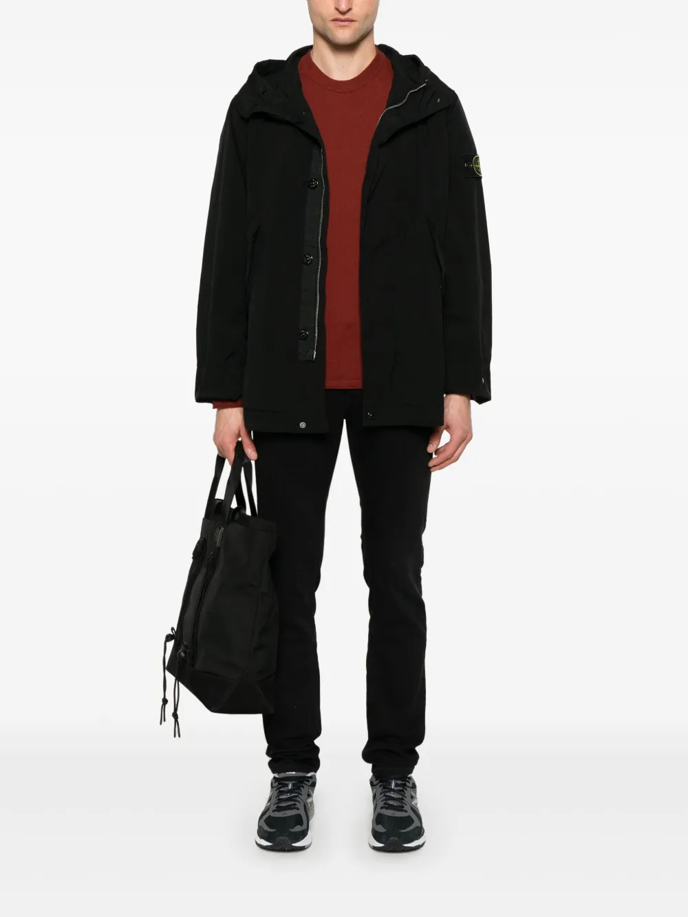 stoneisland Stone Island Trui met Compass-logopatch - Bruin