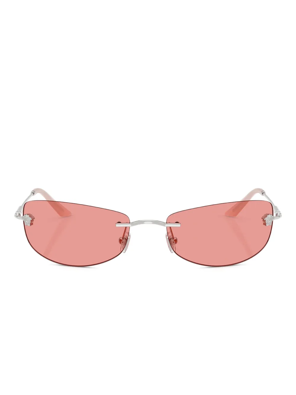 Versace Eyewear Zonnebril met metalen montuur Zilver