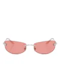 Versace Eyewear metal-frame rimless sunglasses - Silver