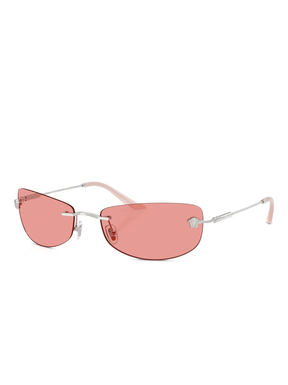Versace Eyewear Zonnebril met metalen montuur Zilver