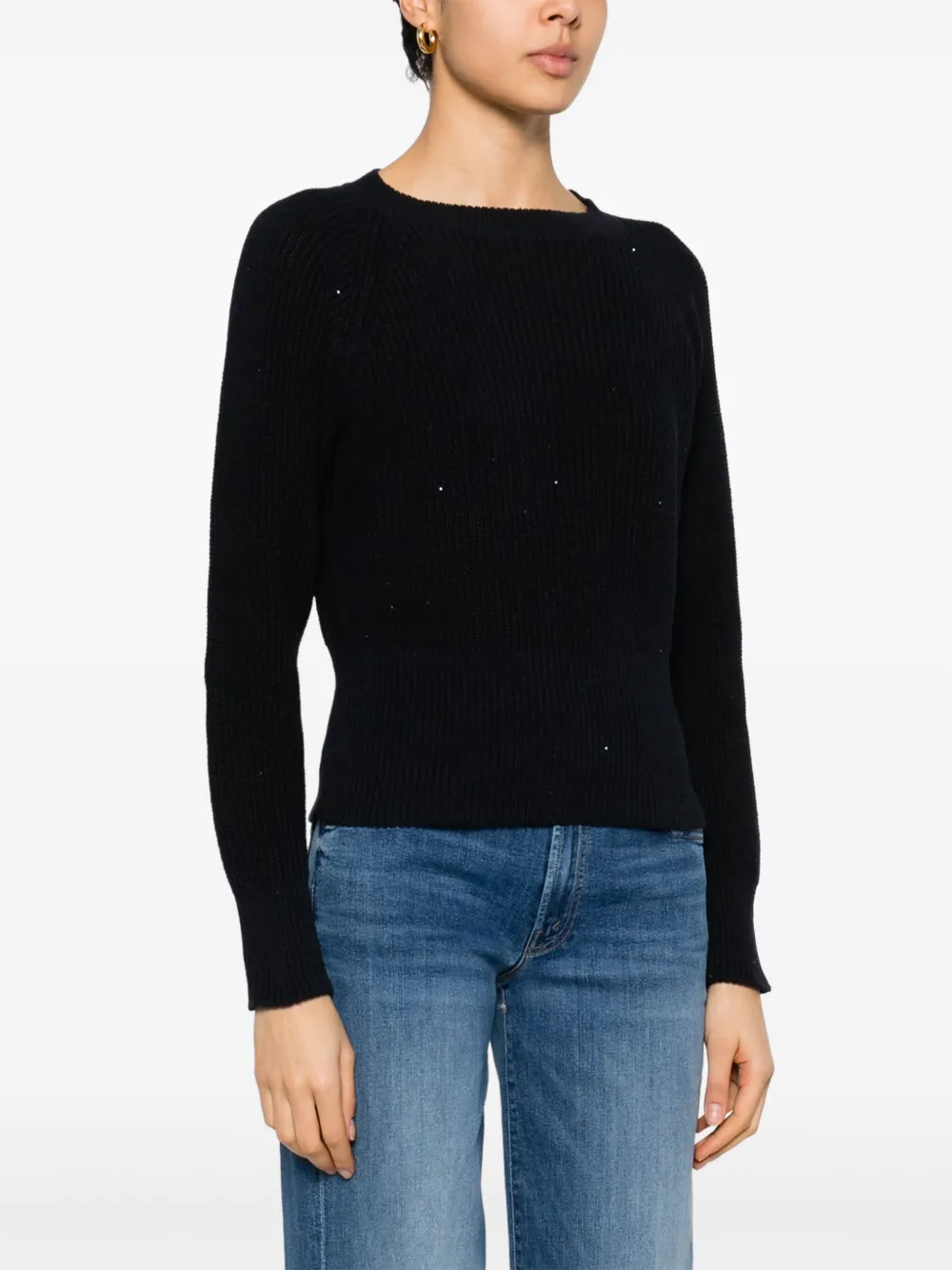 Fabiana Filippi Trui verfraaid met pailletten Blauw