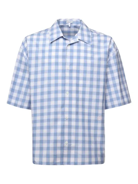 LOEWE camisa con motivo de cuadros