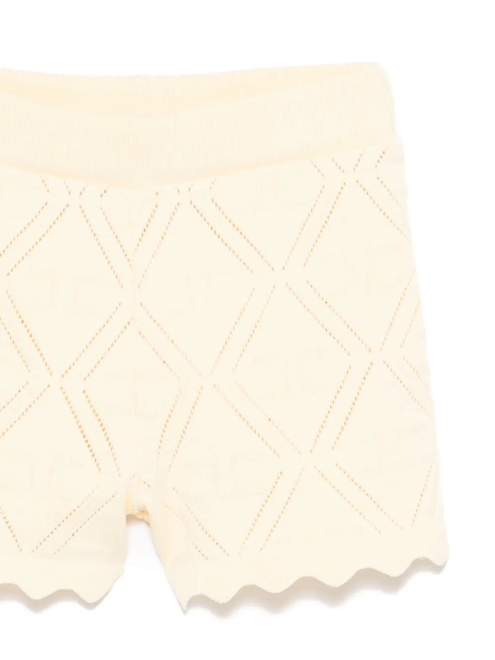 Elisabetta Franchi La Mia Bambina Gebreide shorts Geel