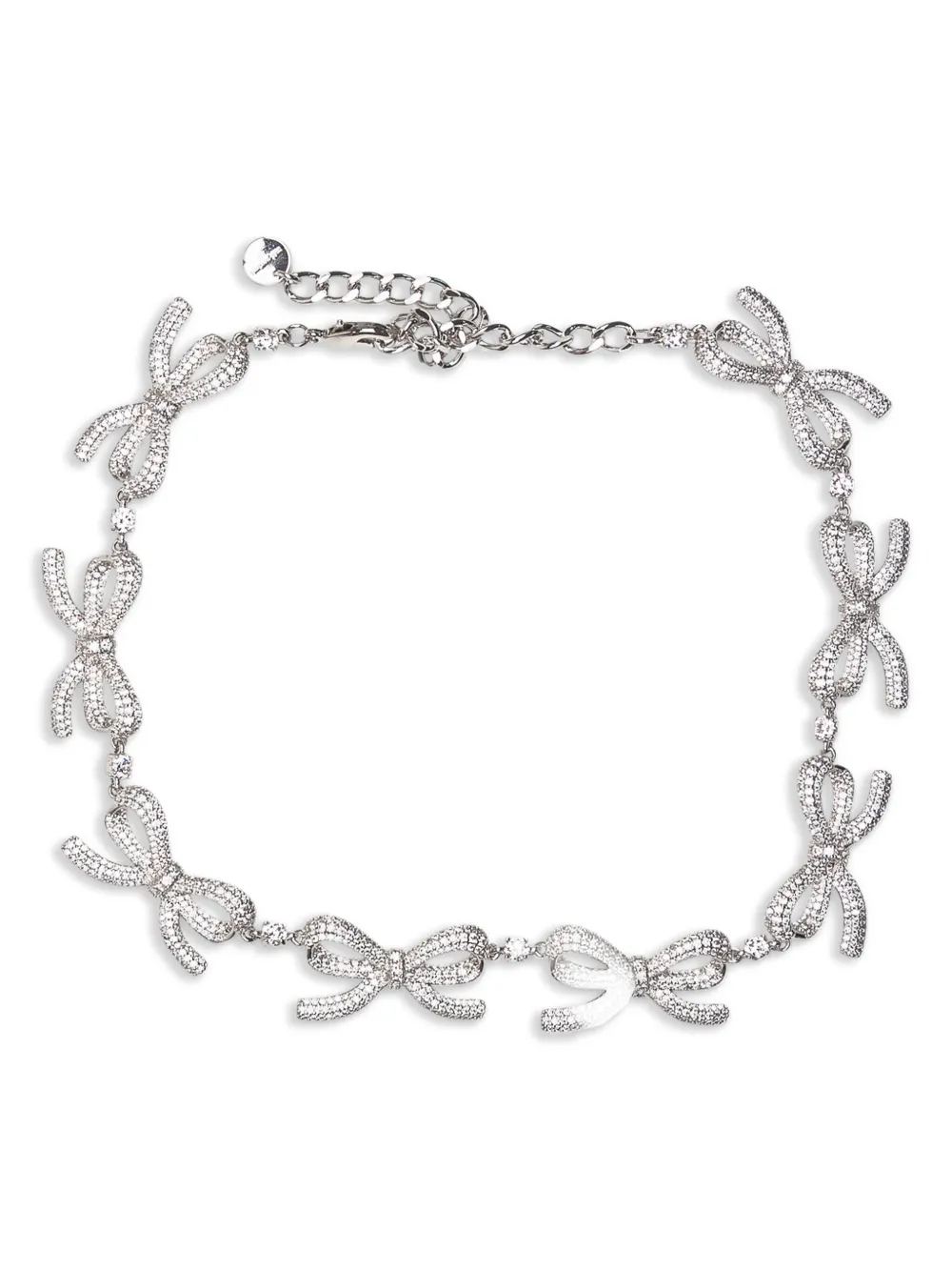 crystal bows necklace