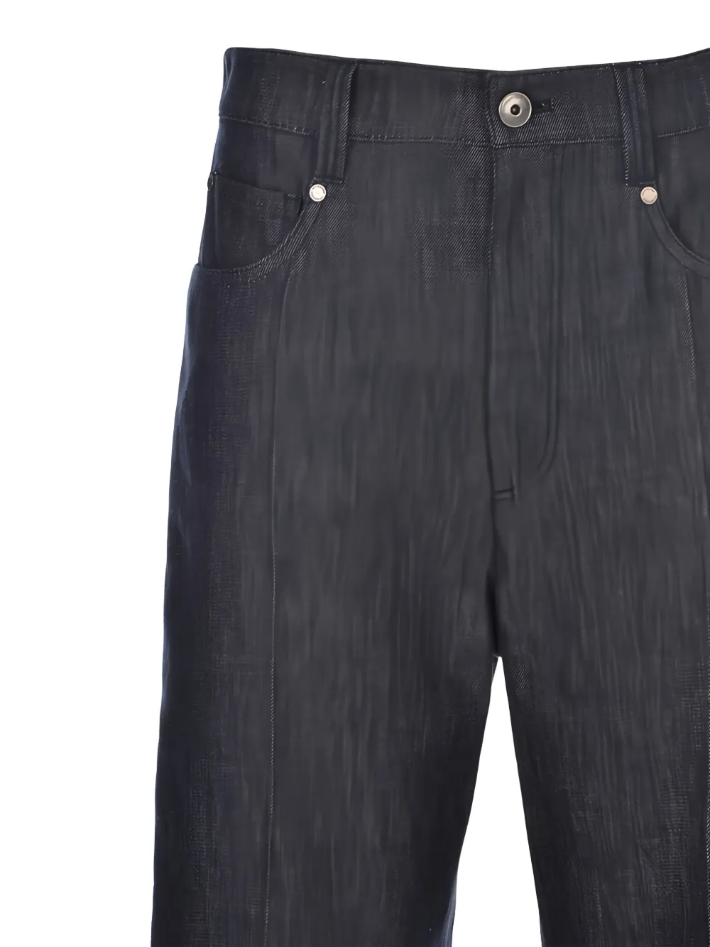 Brunello Cucinelli High-waisted Straight-leg Jeans In Blue