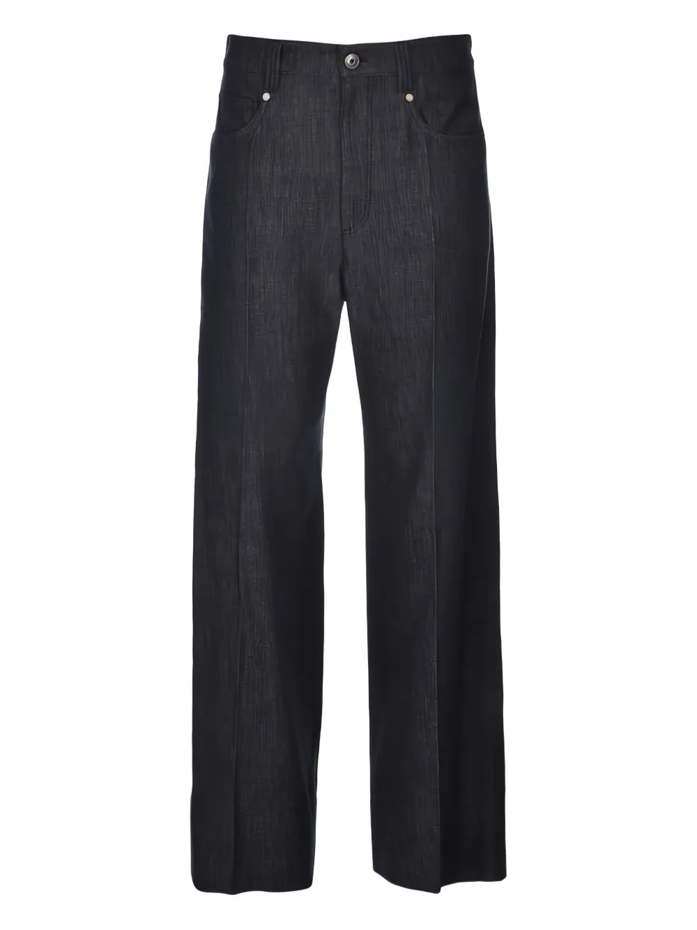Brunello Cucinelli High-waisted Straight-leg Jeans In Blue