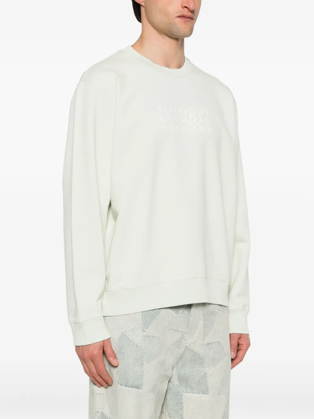MM6 Maison Margiela Sweater met nummer-print Groen