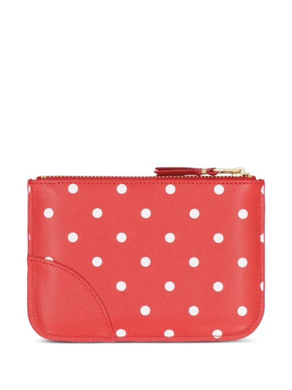Comme Des Garçons Wallet ポルカドット クラッチバッグ | レッド 