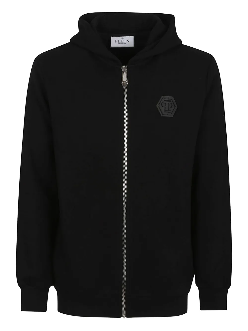 Philipp Plein Hoodie met logopatch Zwart