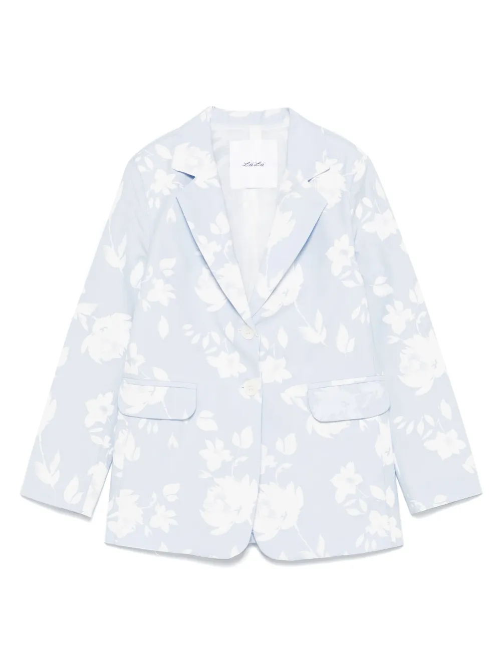 Miss Grant Kids Blazer met bloe jacquard Blauw