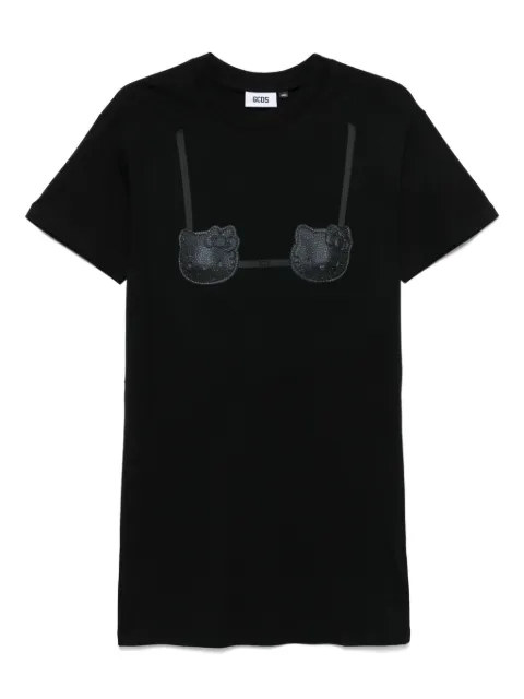 GCDS vestido corto con brasier estampado de GCDS x Hello Kitty
