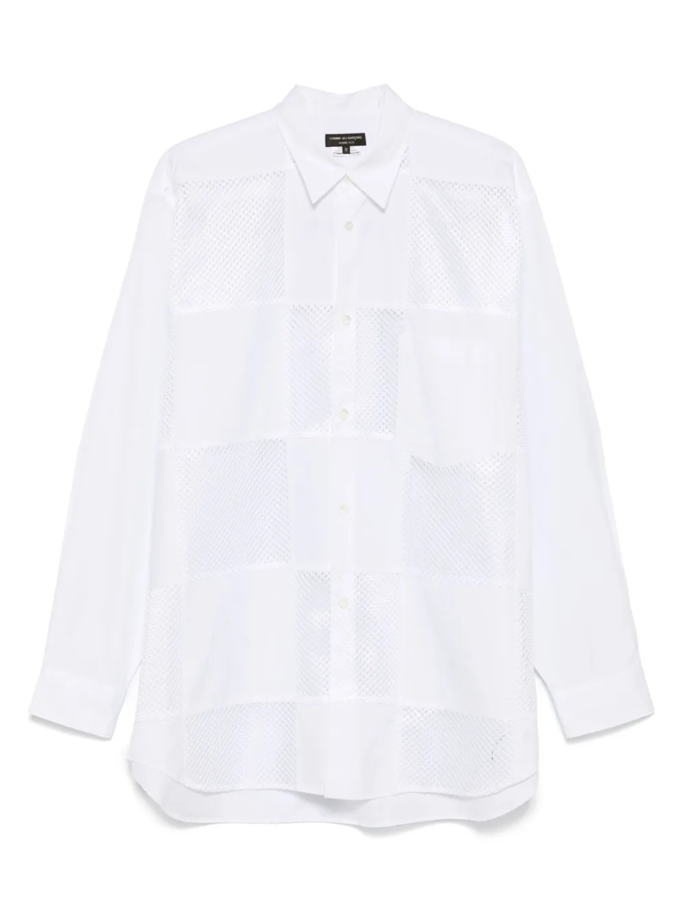 Comme des Garçons Homme Plus Geruit overhemd 2 WHITE X WHITE