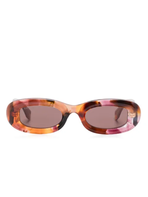 Gucci Eyewear lentes de sol con armazón ovalada