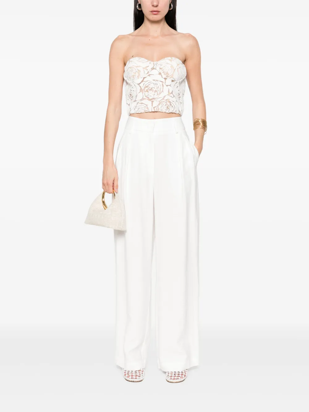 Ermanno Scervino haut crop à fleurs | Débardeurs | Image 2