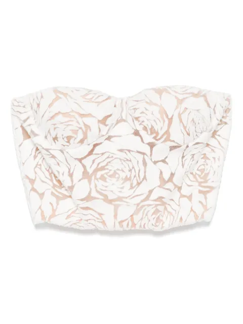 Ermanno Scervino top corto con motivo floral