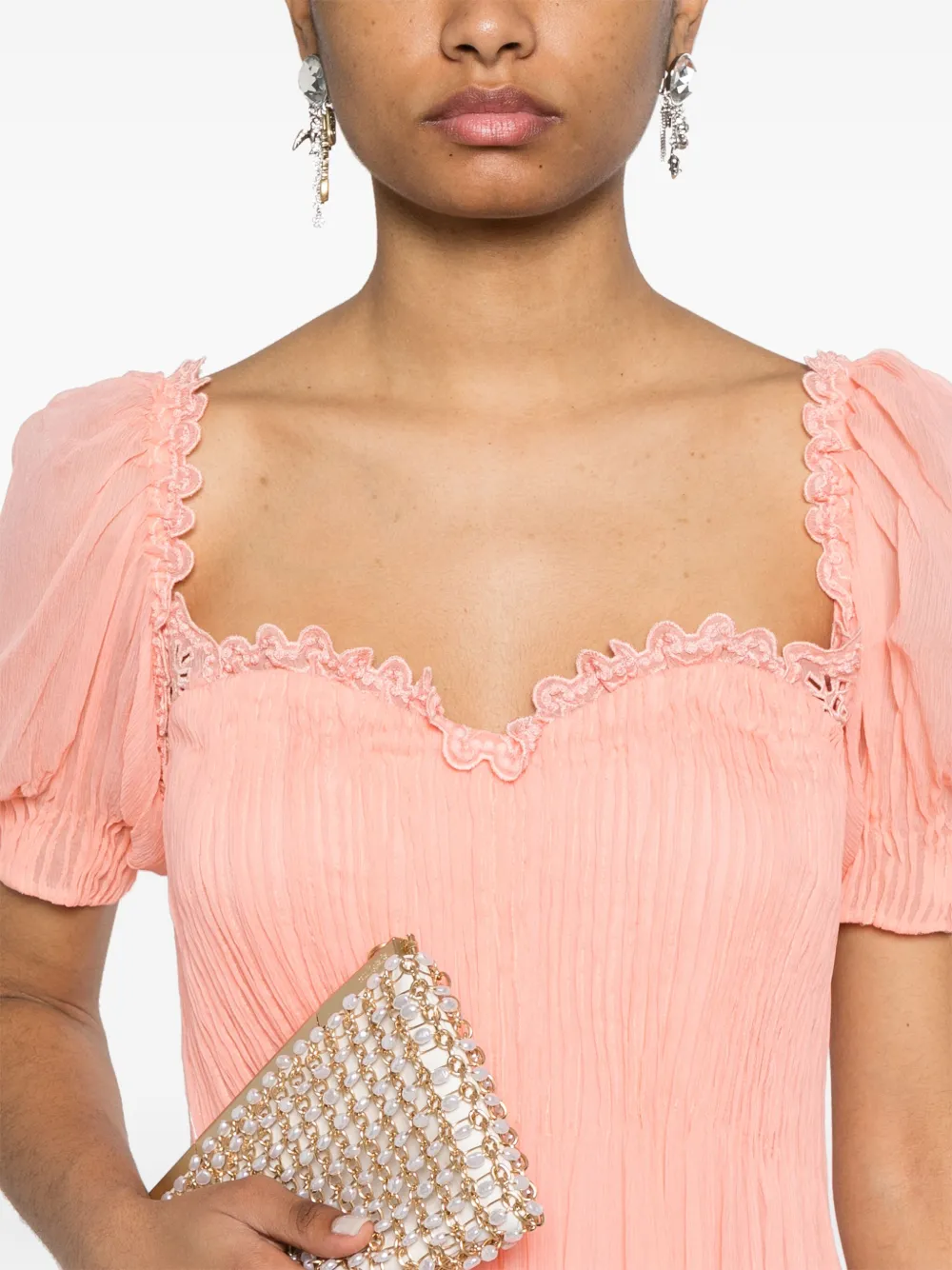 Ermanno Scervino Geplooide maxi-jurk Roze