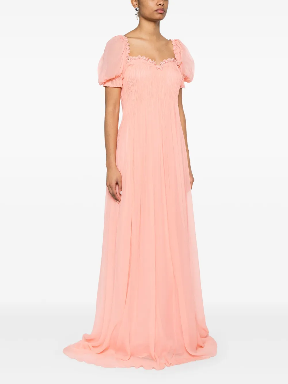 Ermanno Scervino Geplooide maxi-jurk Roze