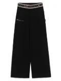 Ea7 Emporio Armani logo-waistband track pants - Black
