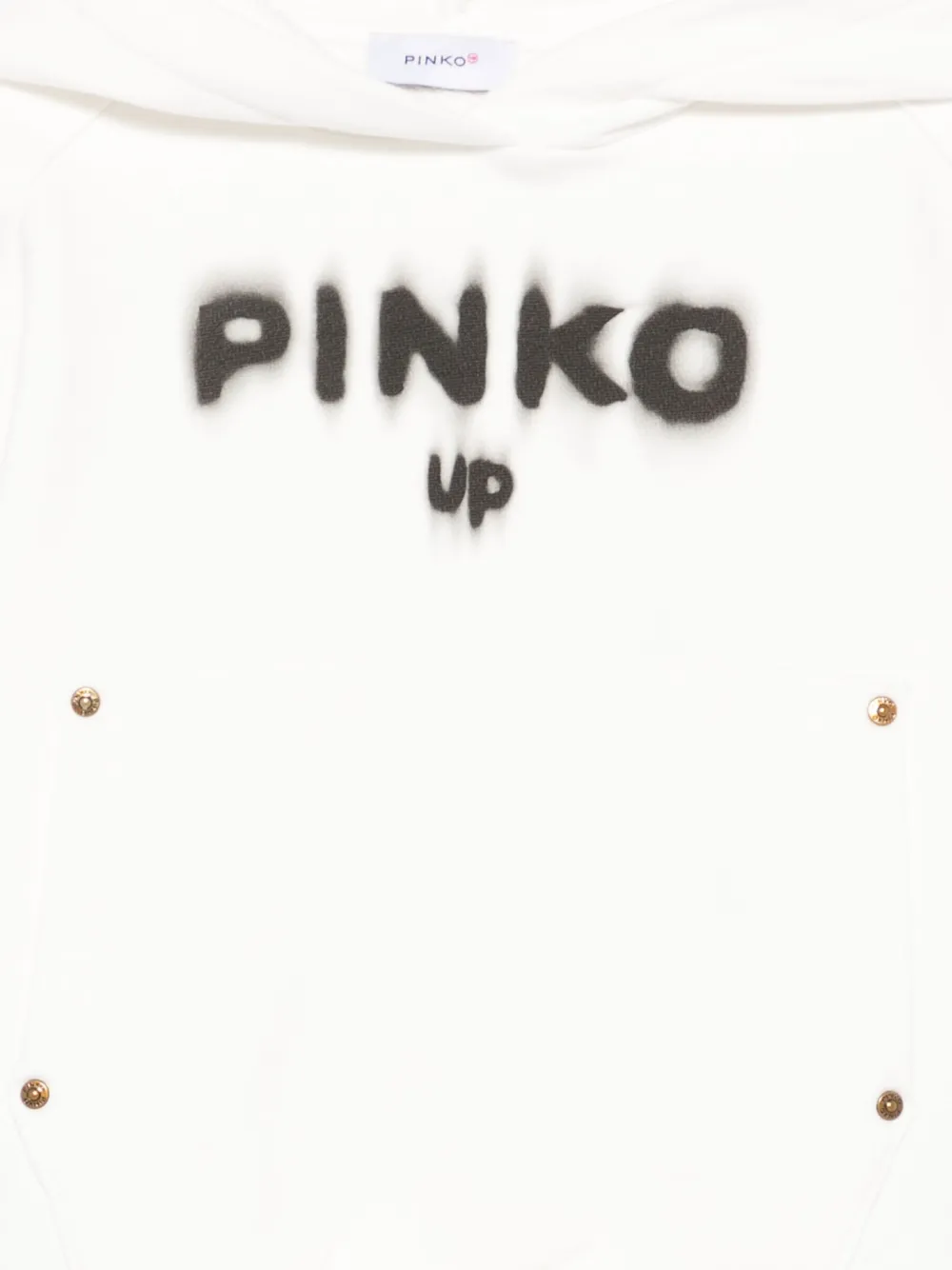 Pinko Kids Hoodie met logoprint Wit