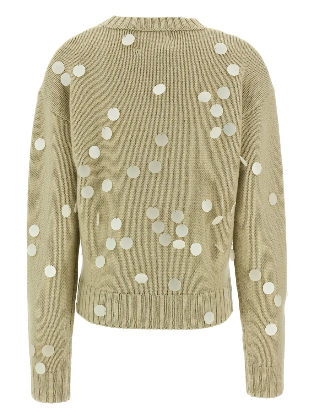 extreme cashmere Oldie trui met pailletten Beige