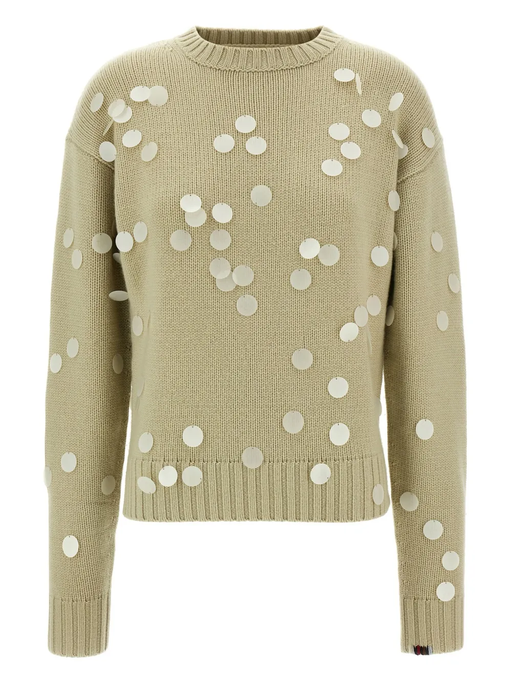 Extreme cashmere Oldie trui met pailletten Beige
