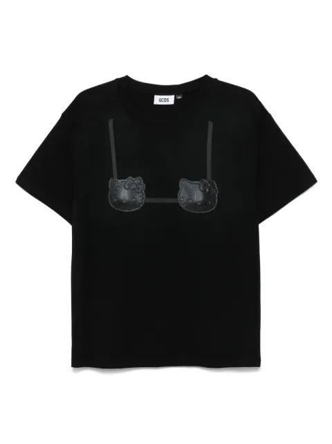 GCDS playera con brasier estampado de GCDS x Hello Kitty