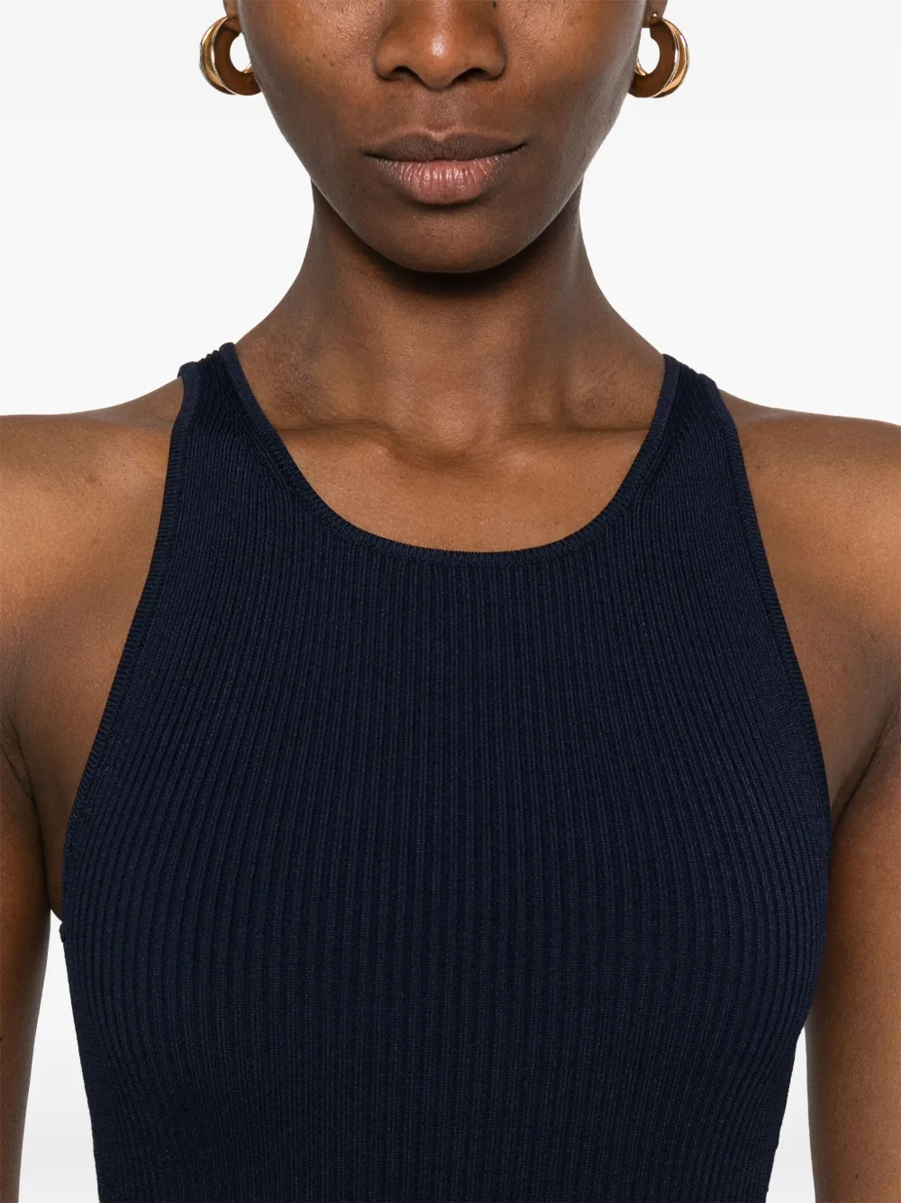 STAUD Yamila maxi-jurk Blauw