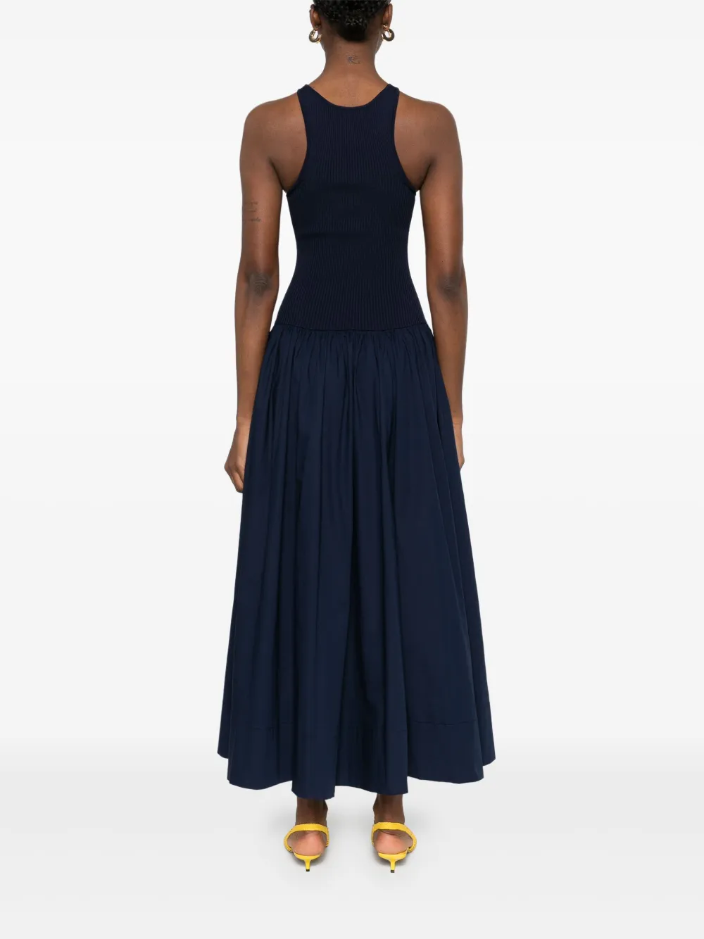 STAUD Yamila maxi-jurk Blauw