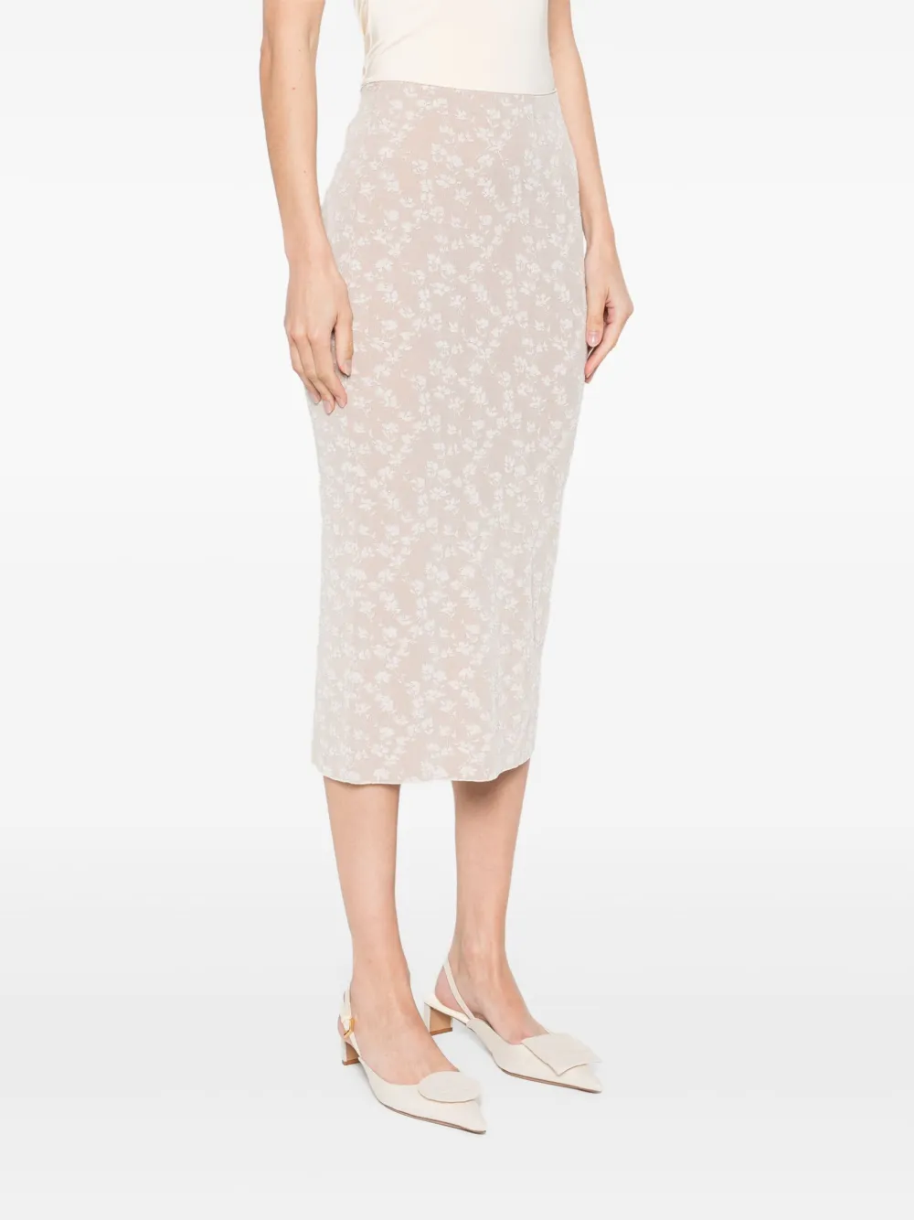 FENDI Midi-rok met jacquard Beige