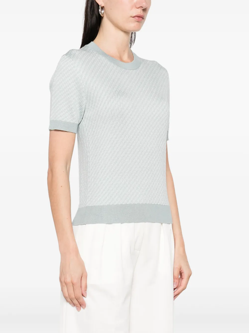 FENDI T-shirt met FF-logo Groen