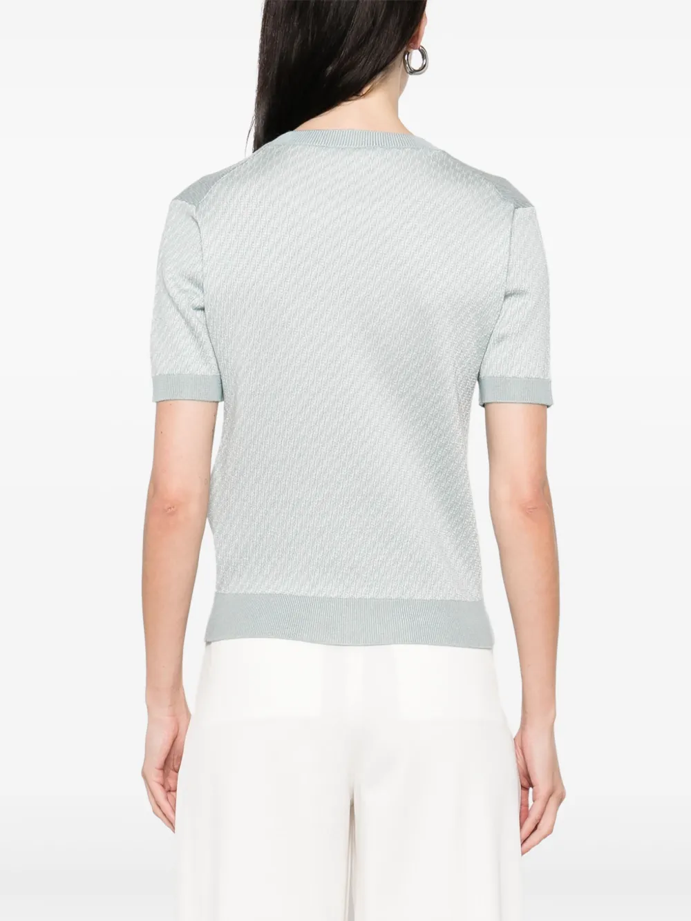 FENDI T-shirt met FF-logo Groen