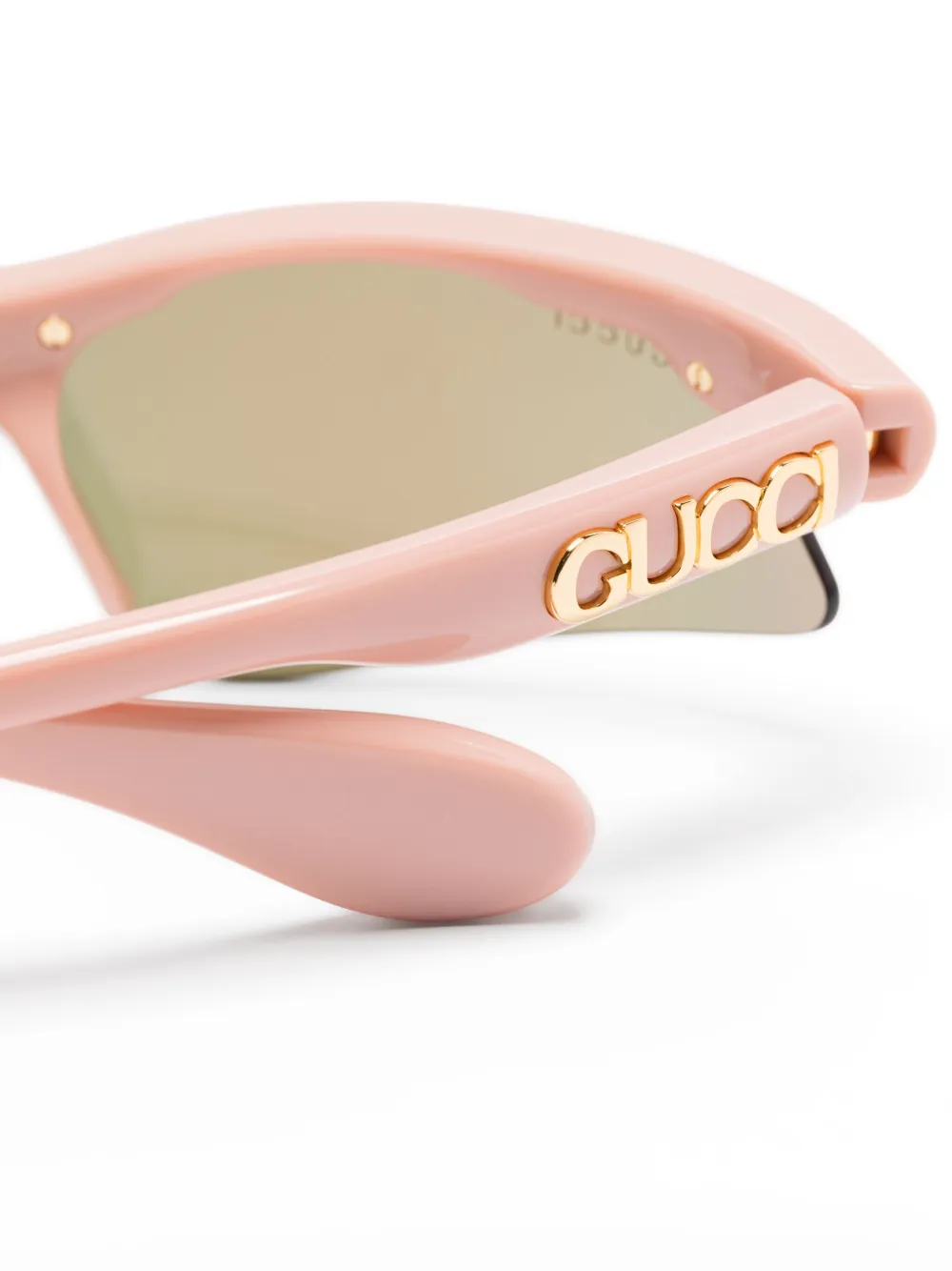 Gucci Eyewear Zonnebril met biker montuur Roze