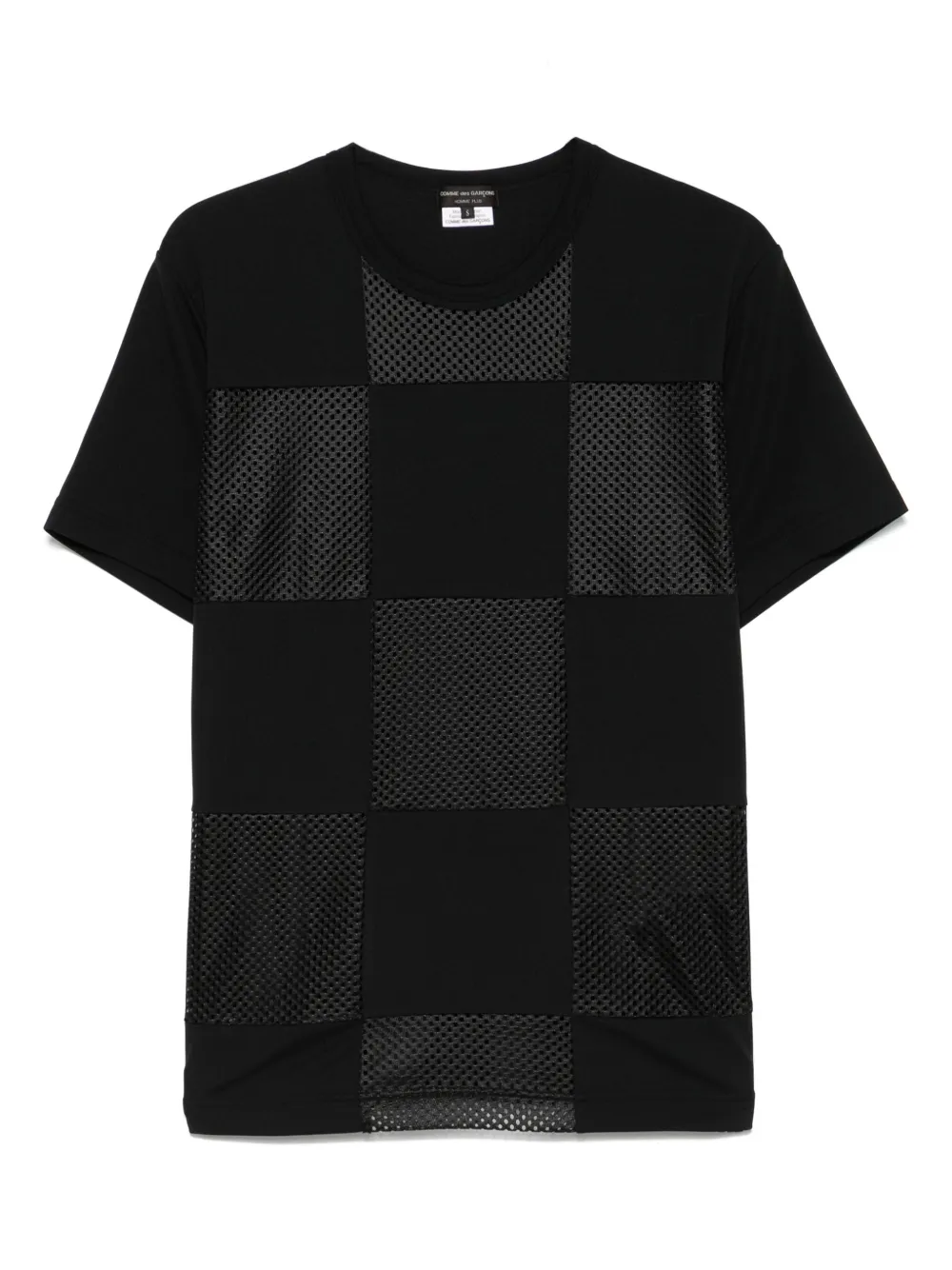 Comme des Garçons Homme Plus Geruit T-shirt Zwart