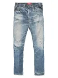 Junya Watanabe MAN denim-print trousers - Blue