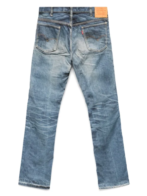 パンツ JUNYA WATANABE MAN BOYFRIEND DENIM PANTS Junya Watanabe MAN denim-print Trousers | Blue | FARFETCH BE