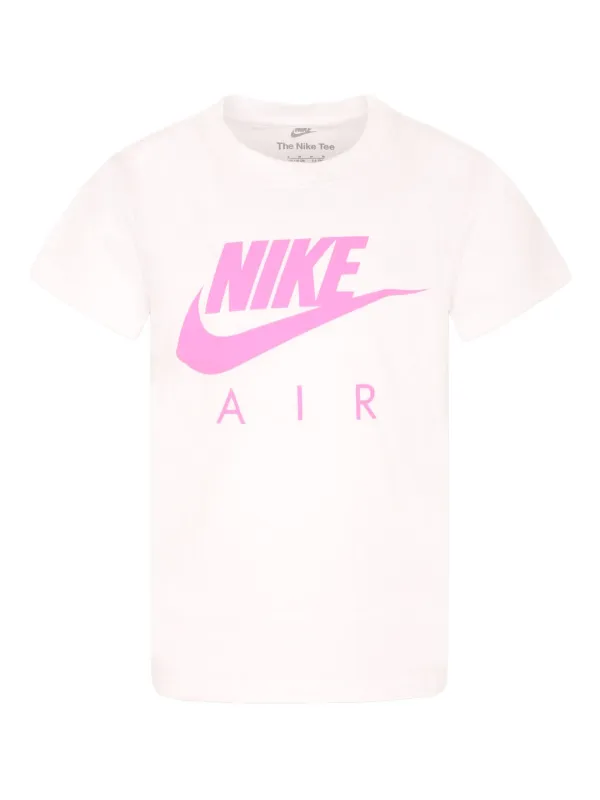 pink and white nike top