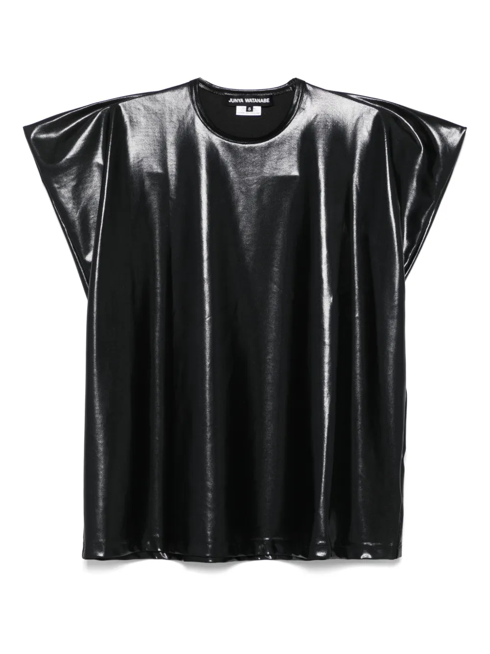 Junya Watanabe Glanzend T-shirt Zwart